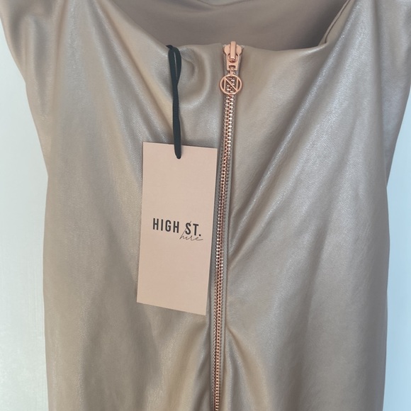NWT Nookie Faux Leather Posse Midi Dress SOLD OUT Nude Size Medium - Picture 5 of 6